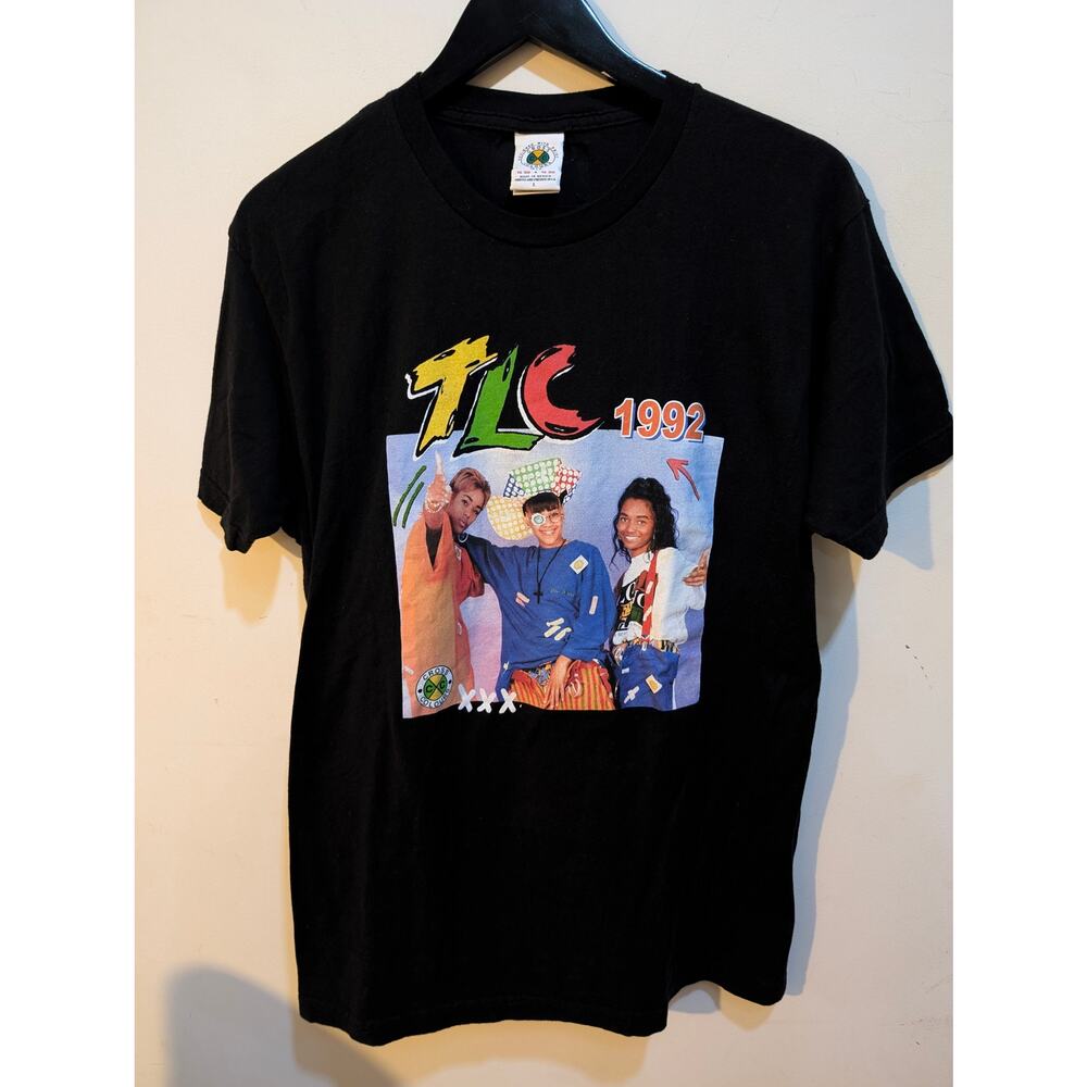 TLC  Cross Colours Retro Vintage Style Lisa Left Eye Reprint Shirt Sz Large